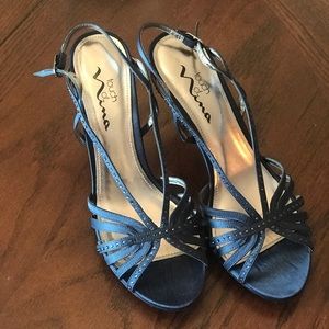 Navy Nina Heels